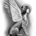 Tattoo design: Greek Sphinx