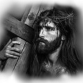 Tattoo design: Christ bearing the cross