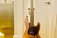 For Rent: Pink Fender bass guitar  