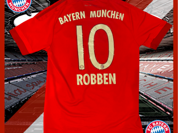 Selling with online payment: Bayern Munich Robben 2015-16 Home Shirt