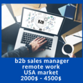 Praca: b2b sales manager (Canada, USA, remote work from home)