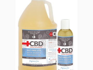 Liquidation & Wholesale Lot: Soothing Touch CBD Nut Free Lite Bath & Body Oil 100 mg - 8 Oz