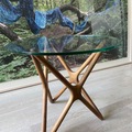 Individual Sellers: Nuevo Star End Table (Glass with walnut base)