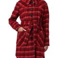 Selling: Red plaid coat, NEW never worn L
