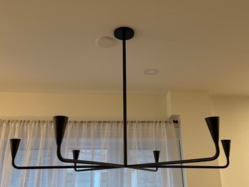 Selling: CB2 matte black chandelier 