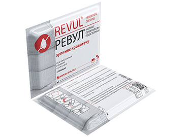 Виробники: Гемостатичний бинт з хітозаном Ревул (Revul)