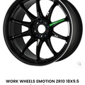 Selling: Work wheels black diamond zr10