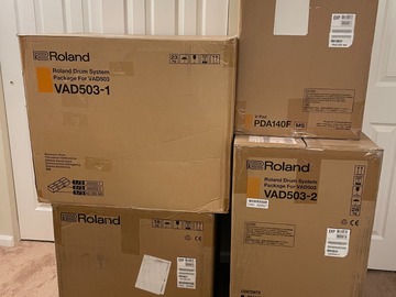 Selling with online payment: NEW Roland VAD503 Drum Set with extra PDA140F Floor Tom, IN BOX