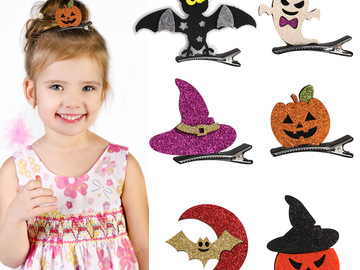 Buy Now: 60Pcs Halloween Kids Girl Ghost Pumpkin Skeleton  Hair Clips
