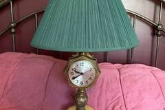 Selling: Vintage Metal Table Lamp with Clock