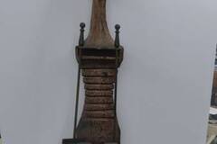 Selling:  RARE WITCO LARGE 42.5" CAT Fire Tool Holder w/ Fireplace Tools R