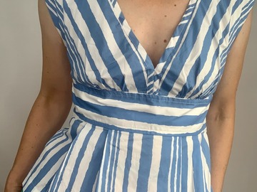 Selling: Gorgeous Blue + White Stripe Blouse