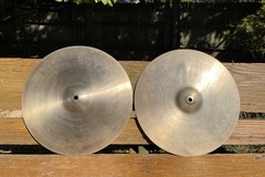 Selling with online payment: $389 OBO 1950s Zildjian 15" Paper Thin Hi Hats 880 & 907 g