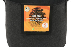  : Gro Pro Essential Round Fabric Pot w/ Handles 5 Gallon - Black