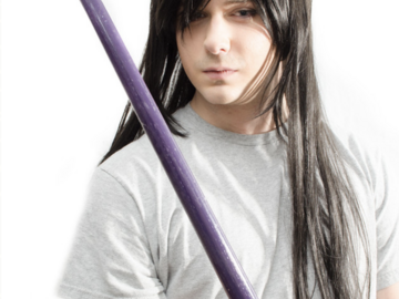Selling with online payment: Five Wits Wigs A Dark and Stormy Knight (Black Long Wig)