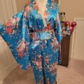 Selling with online payment: Blue Floral Yukata Cosplay