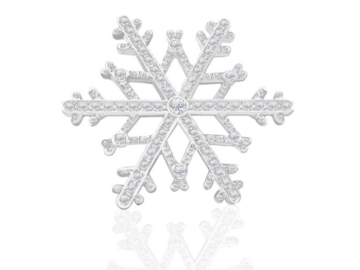 Liquidation & Wholesale Lot: 24 Snowflake Brooches Swarovski Elements