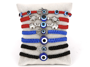 Buy Now: 50Pcs Evil Eye Beaded Chain Handmade Bracelets Jewelry