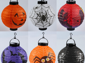 Buy Now: 90pcs Halloween Pumpkin Paper Lantern Glowing Lantern Pendant