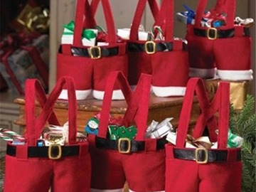 Buy Now: 60pcs Christmas pants wine bags wine bottles wedding candy bags