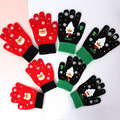 Liquidation & Wholesale Lot: 50pairs of Christmas gloves kids five-finger touch-screen glove