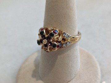 Liquidation & Wholesale Lot: 10 pcs--Queen Elizabeth Crown Ring with Swarovski Rhinestones--$5