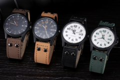 Buy Now: 50X Pop High Quality  Leather Quartz Wristwatches for Men