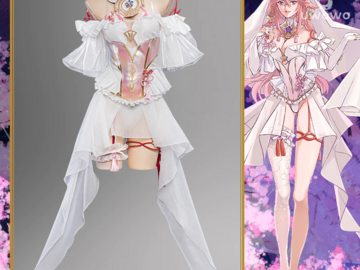 Selling with online payment: Yae Miko Bride Cosplay