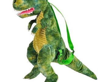 Liquidation & Wholesale Lot: Pallet Deal – 3D Dinosaur Triceratops Rex Plush Backpack #5622