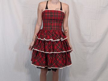 Selling with online payment: Red Plaid Bodyline JSK Dress