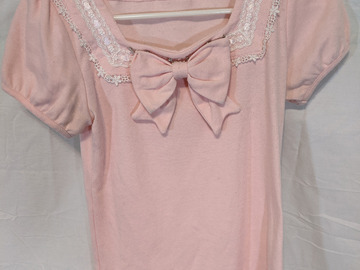 Selling with online payment: Pink Lace Collared Shirt