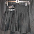 Selling with online payment: Black Skater Skirt with Buckles