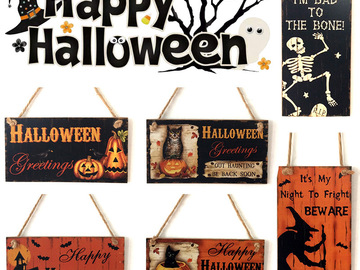 Buy Now: 180PCS Halloween Wooden Sign Pumpkin-shaped Wooden Sign