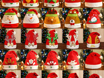 Comprar ahora: 50pcs Christmas hat antlers Santa Claus party decoration dress up