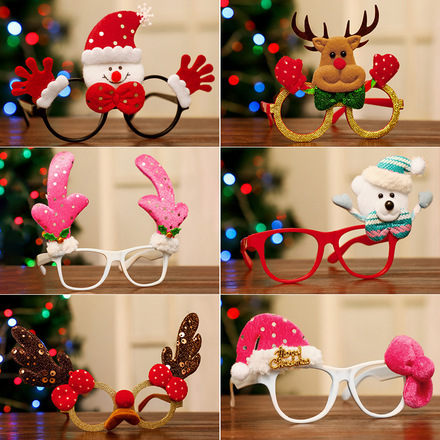 100PCS Christmas glasses frame children's dress up decoration