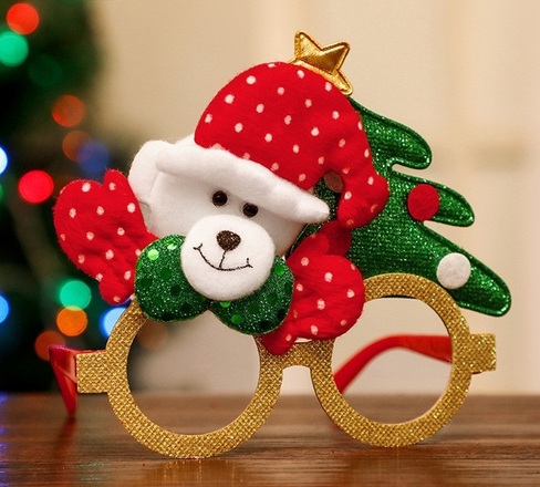 100PCS Christmas glasses frame children's dress up decoration