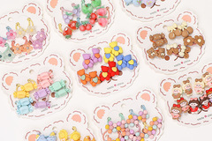 Liquidation & Wholesale Lot: 100 pairs/200pcs Cute cartoon children's rubber band Hairpin