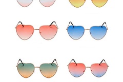 Liquidation & Wholesale Lot: 100pcs Women's fashion love sunglasses