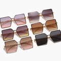 Liquidation & Wholesale Lot: 50pcs Square large frame travel glasses hollow sunglasses