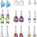 Liquidation & Wholesale Lot: 90 Pairs Boho Crystal Non-Pierced Clip on Drop Dangle Earrings