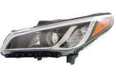 Selling with online payment: 2015 to 2017 Hyundai Sonata HEAD LAMP LH HALOGEN W/BLACK