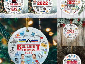 Comprar ahora: 100PCSRemember what happened in 2022 Christmas pendant decoration