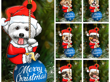 Buy Now: 100PCS Christmas pet wooden pendant decoration gift ornaments