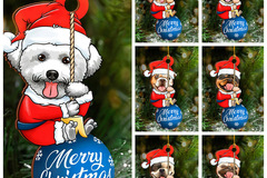 Comprar ahora: 100PCS Christmas pet wooden pendant decoration gift ornaments