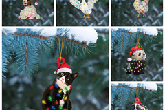 Comprar ahora: 100pcs Christmas Decoration Acrylic Double Sided Print Ornament