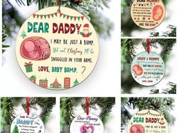 Comprar ahora: 100PCS Celebrate the upcoming baby Christmas Decorative pendant