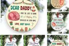 Buy Now: 100PCS Celebrate the upcoming baby Christmas Decorative pendant