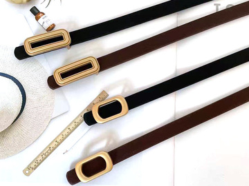 Comprar ahora: 100pcs Thin Belt Women's Versatile Small Belt Simple Trouser Belt