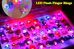 Comprar ahora: 200X Halloween Luminous Rings LED Flash Finger Rings 