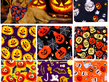 Buy Now: 50Pcs Halloween Pets Triangle Scarf Accessories